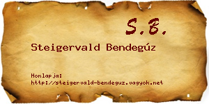 Steigervald Bendegúz névjegykártya